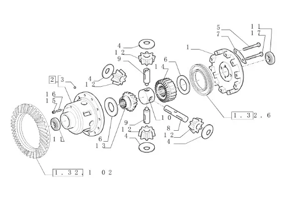 5197533 - Шайба упорн. 2,75мм толщ. шест. больш. бок. дифф. моста задн. TMT7/MXMPm.